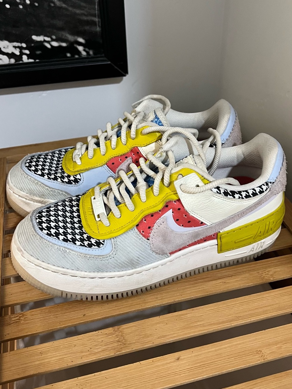Nike Air Force 1 Shadow 'Patchwork' sneakers, size 8